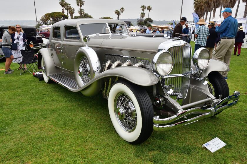 A 1933 model of the Duesenberg, the marquee car of the 2023 La Jolla Concours d’Elegance