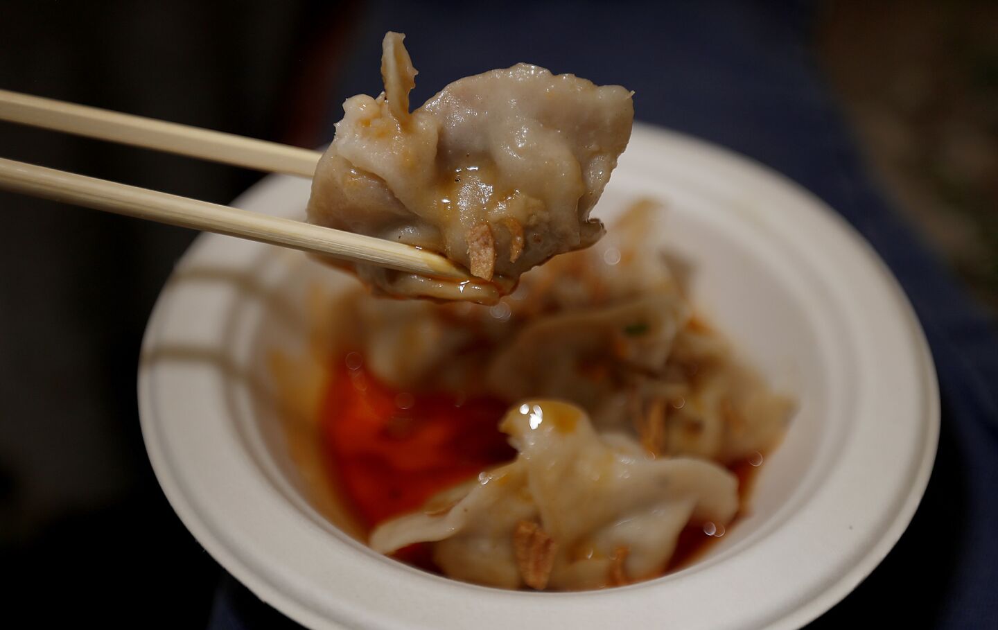 There's more than burgers and beer at Coachella. Try the chicken dumplings from Ms Chi.