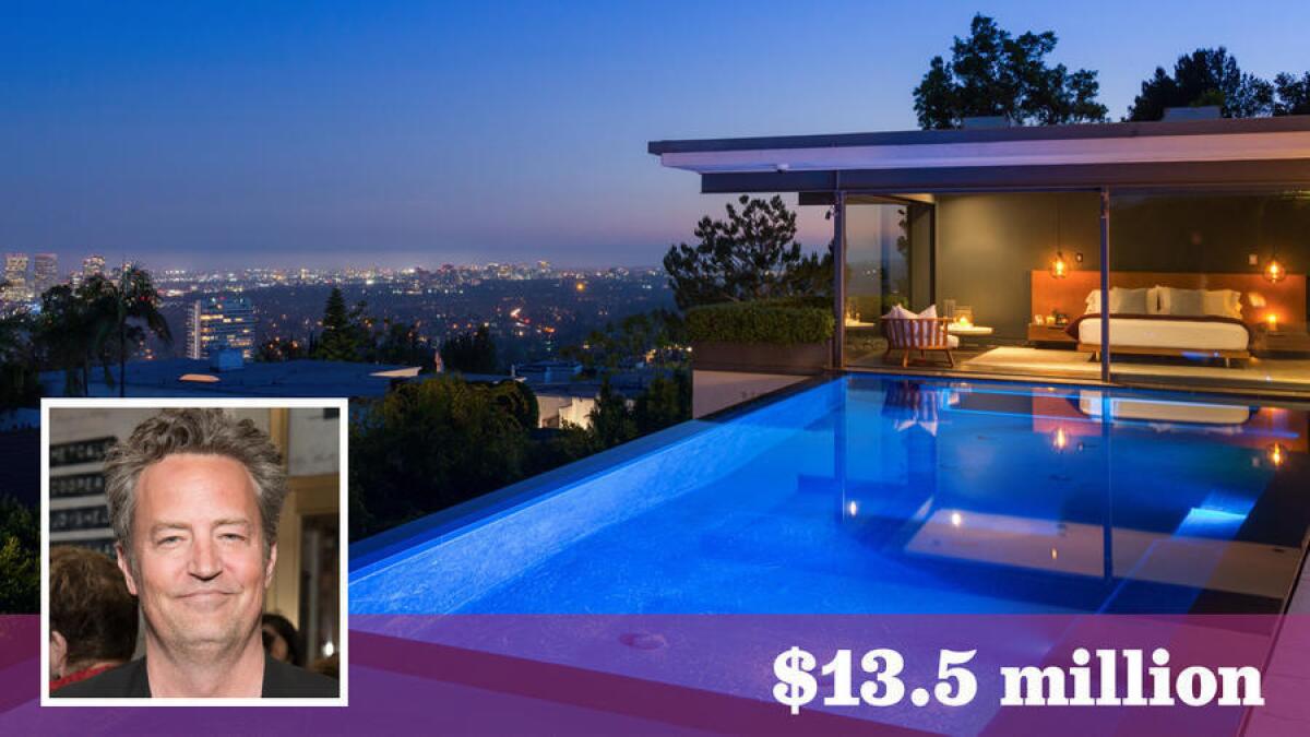 Actor Matthew Perry has listed his home in the Bird Streets of Hollywood Hills West for sale at $13.5 million.