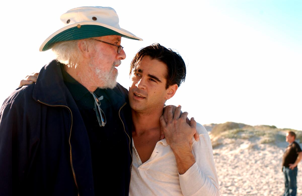 Robert Towne and Colin Farrell as Arturo Bandini in "Ask the Dust."