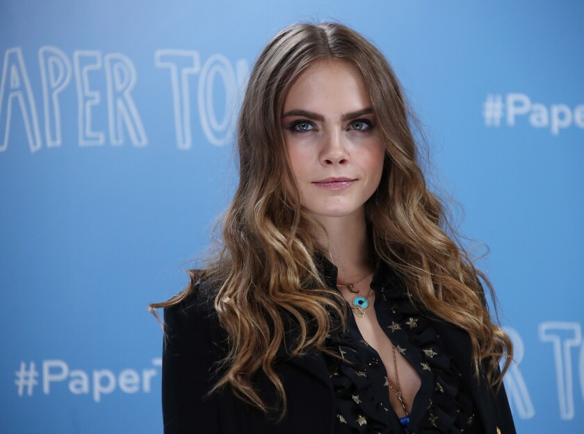 Actress and model Cara Delevingne at a promotional event for her new film "Paper Towns" in London in June.