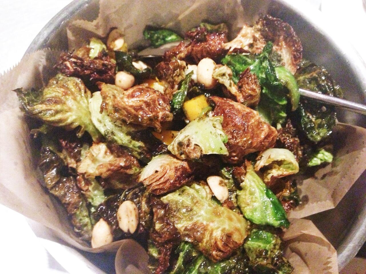 The Thai Brussels sprouts with mango, chilies and nuts.