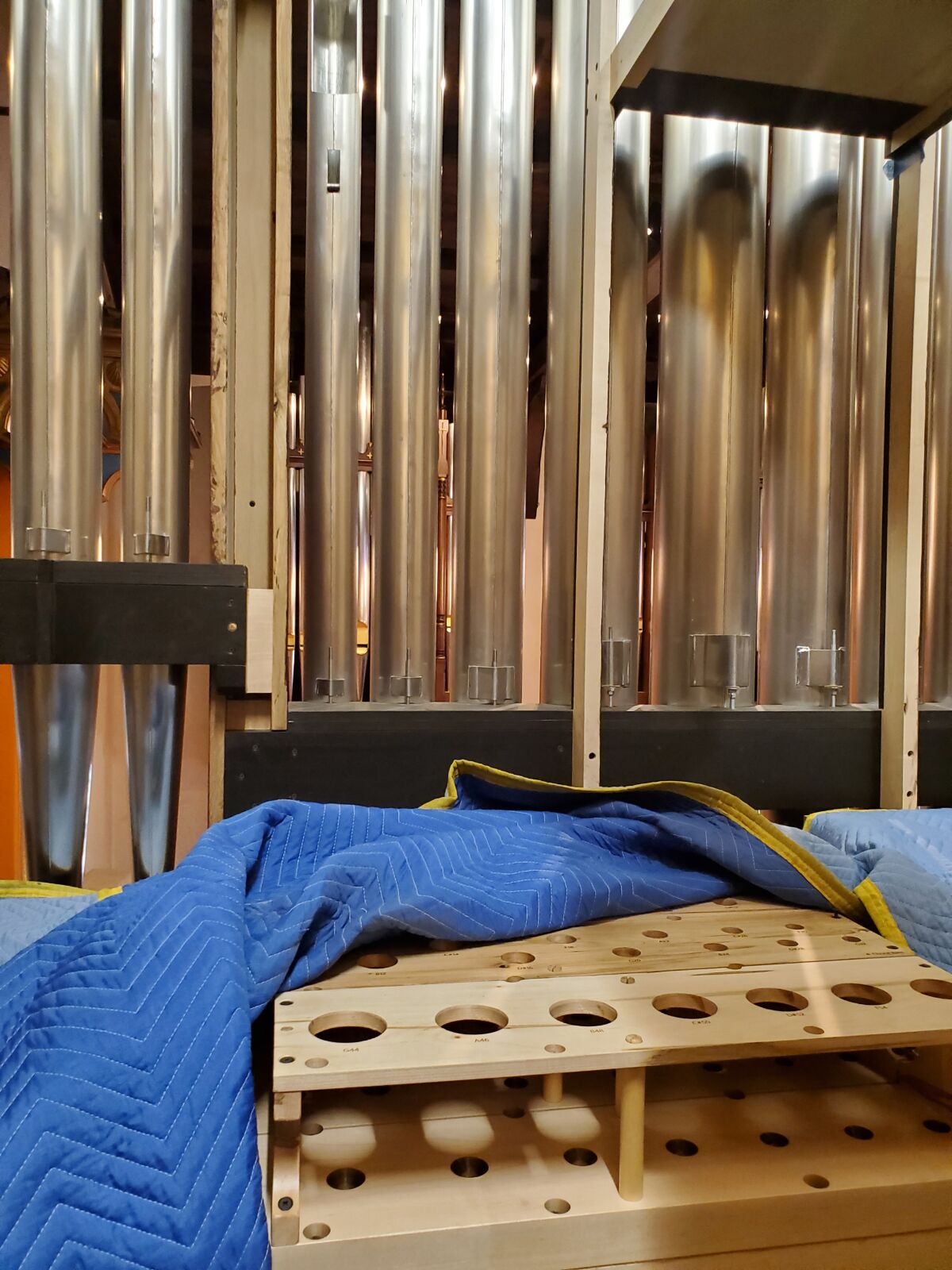 A behind-the-scenes look at the in-development pipe organ.