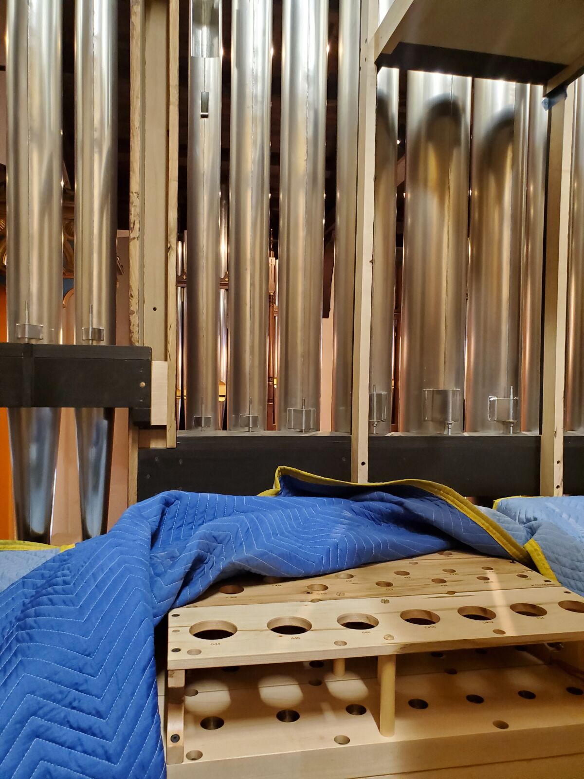 A behind-the-scenes look at the in-development pipe organ.