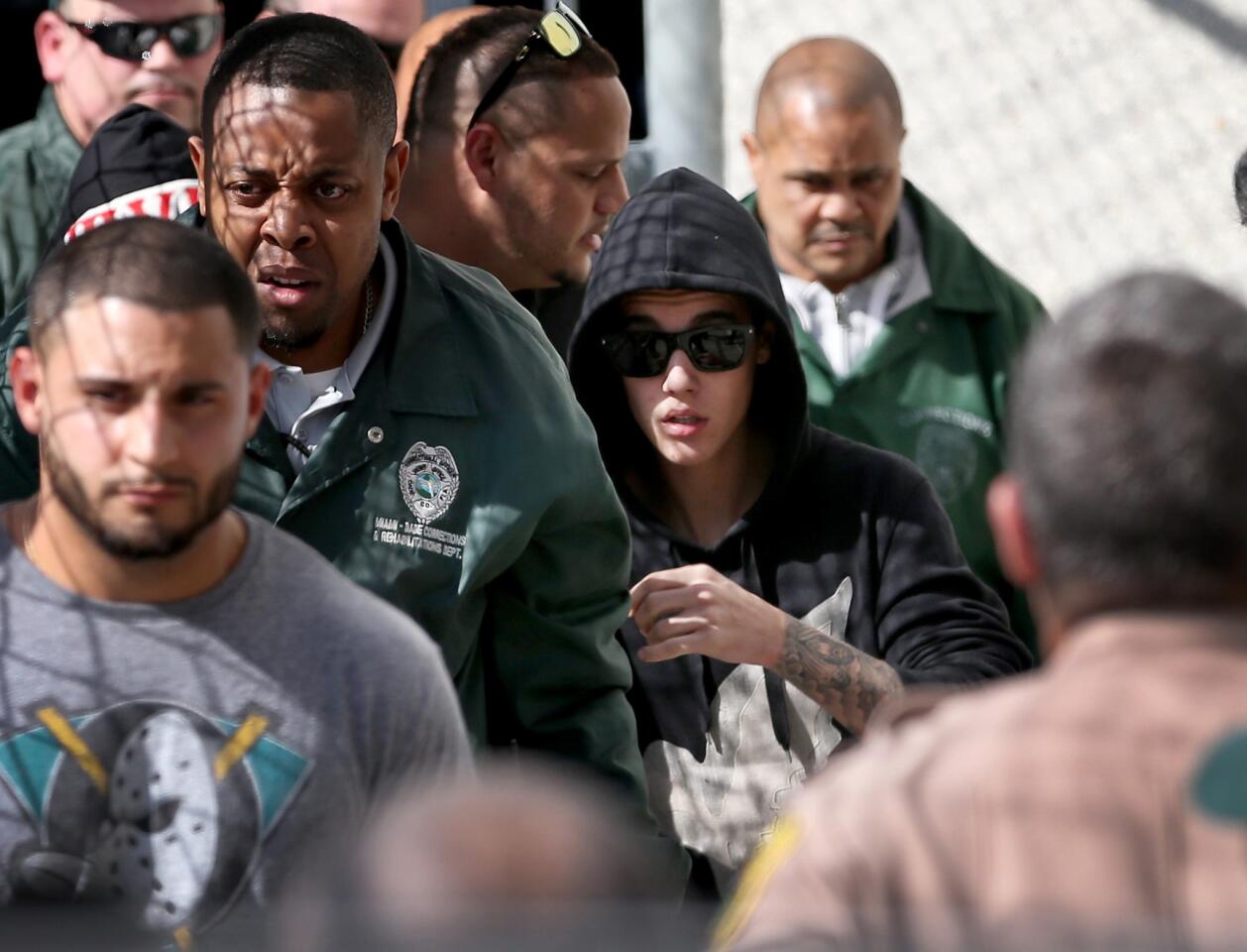 Justin Bieber leaves jail