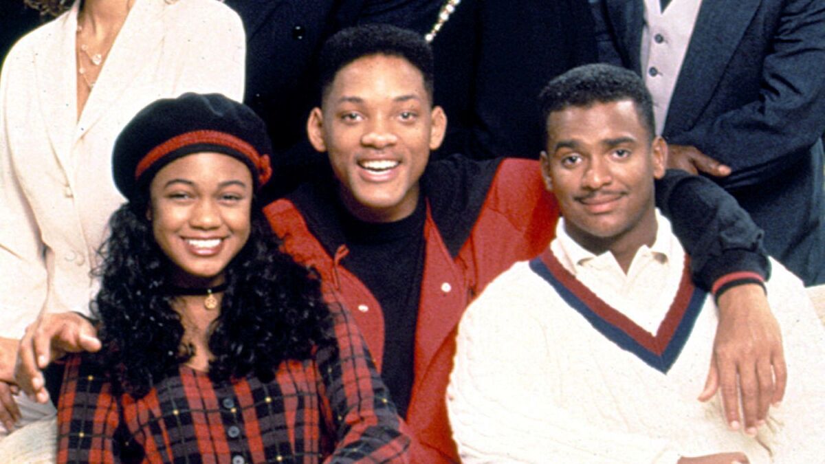 Tatyana Ali, left, Will Smith and Alfonso Ribeiro in the original "The Fresh Prince of Bel-Air"