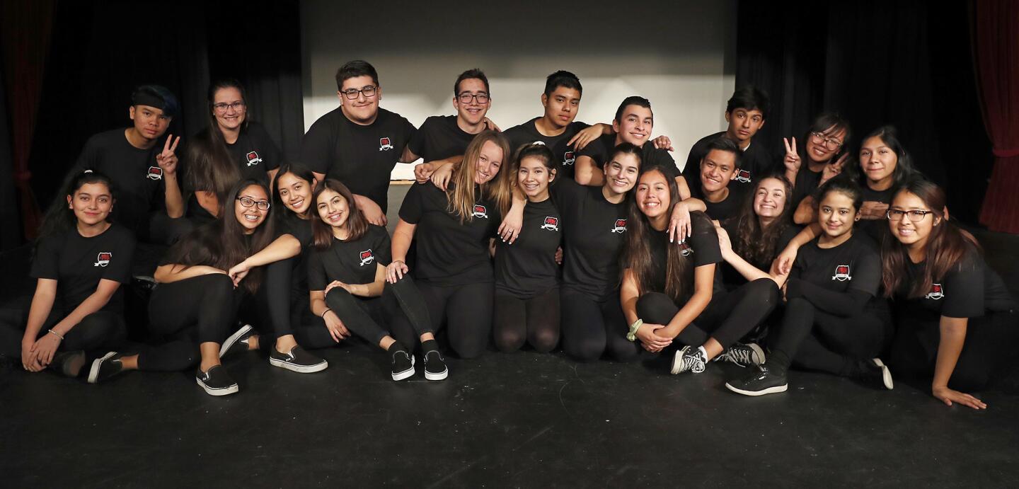 Estancia High School drama students pose for a group picture. Their show "To Whom It May Concern," which they wrote and perform in, will run from Jan. 17 to 19.