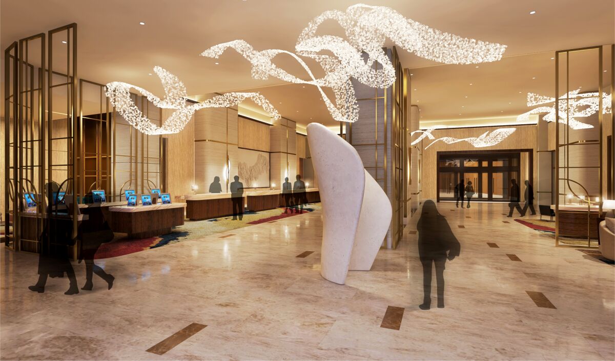 LAS VEGAS, NEVADA - The lobby of the new Las Vegas Hilton