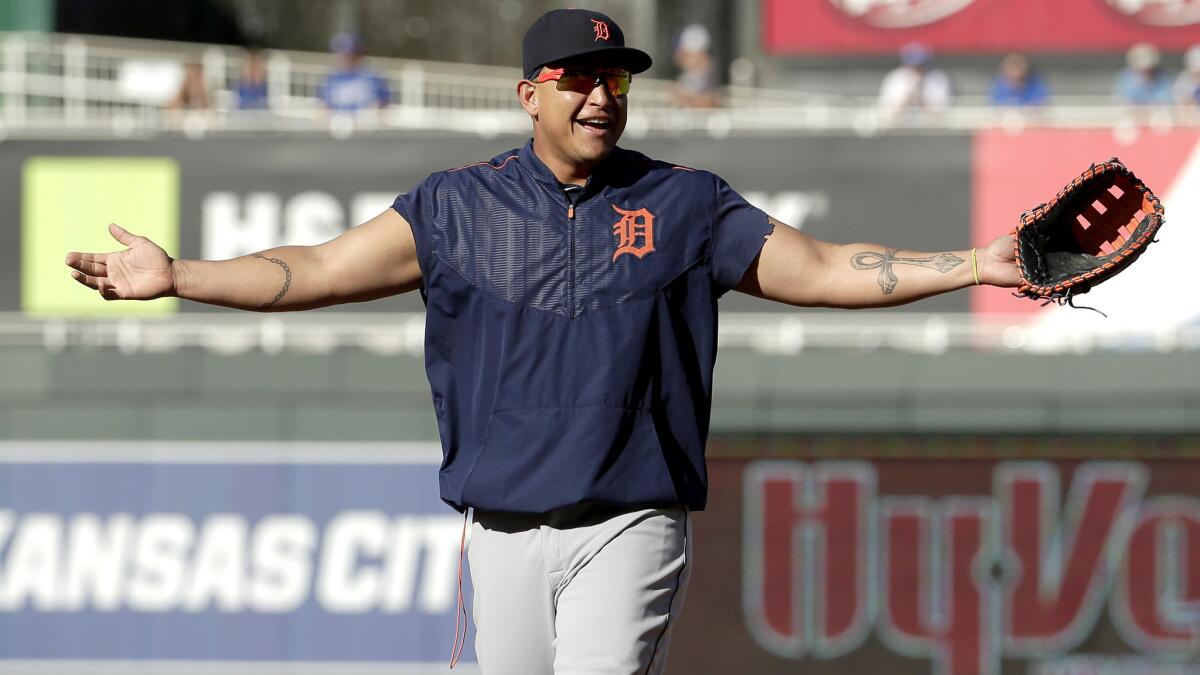 Tigers slugger Miguel Cabrera is all smiles as he prepares for his return to the lineup.
