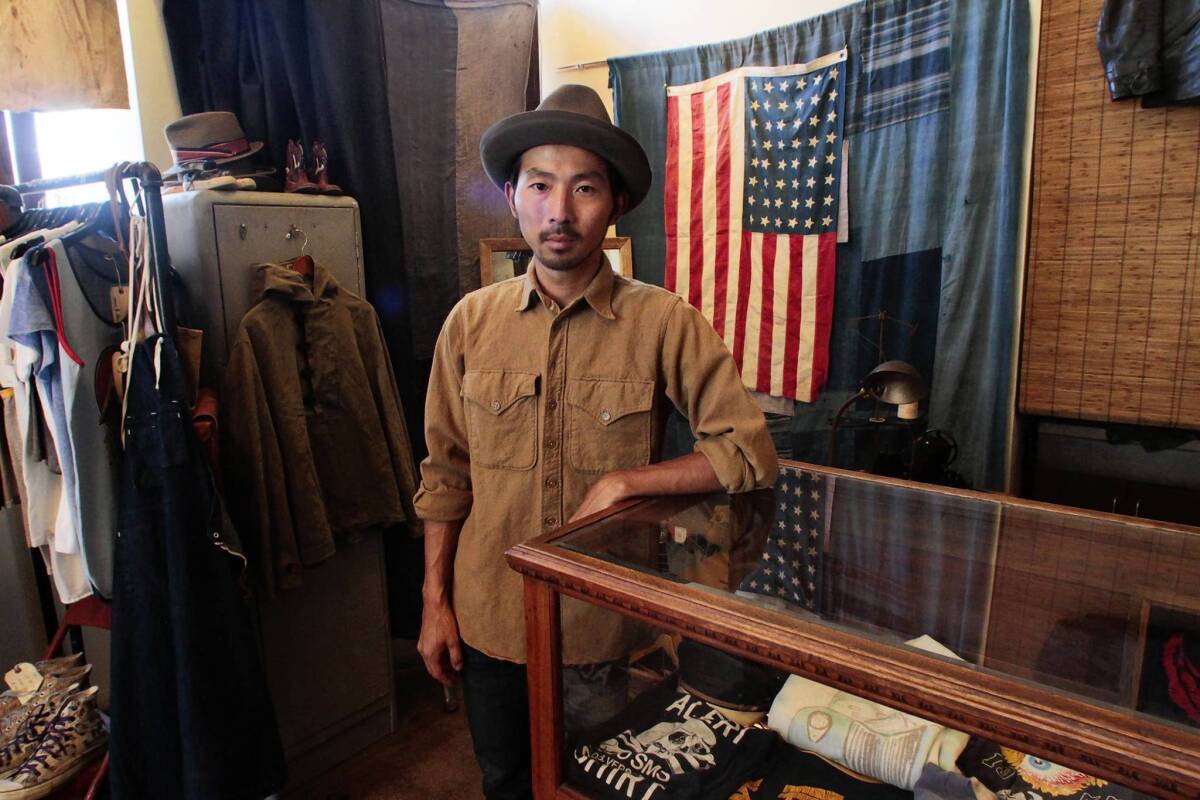 Masahiko Ono's Heirloom store in Little Tokyo sells Americana vintage and retro re-creations. “I like the detail of American stuff,” says Ono, top. “Japanese is too perfect.”