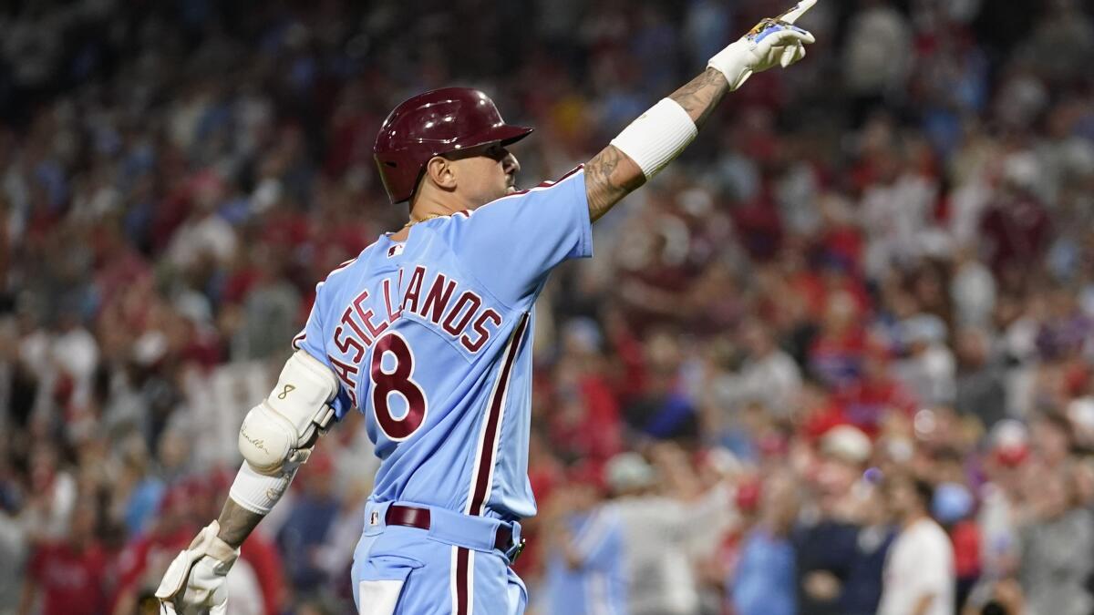 Castellanos drives in 4 to set single-season career-best of 103 RBIs as  Phillies top Mets 5-4 - The San Diego Union-Tribune