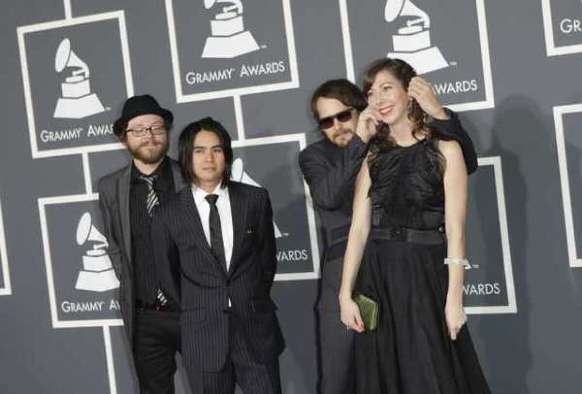 The Silversun Pickups, shown at the 2012 Grammy Awards.