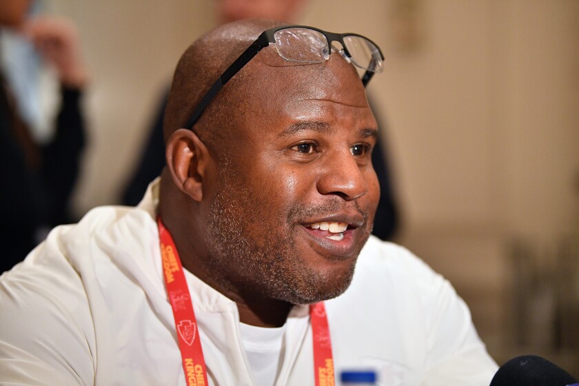 Chiefs offensive coordinator Eric Bieniemy said he enjoyed his interviewing process for a head-coaching job, even though he did not get the job.