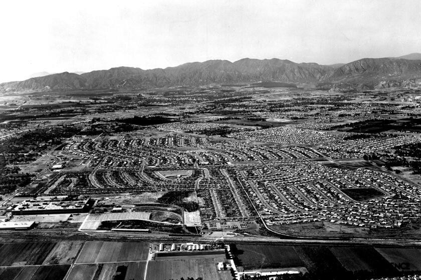 Aerial photograph of the San Fernando Valley in 1953