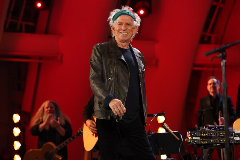 Keith Richards performs at the Hollywood Bowl to celebrate Willie’s 90th Birthday in Los Angeles on April 30, 2023.
