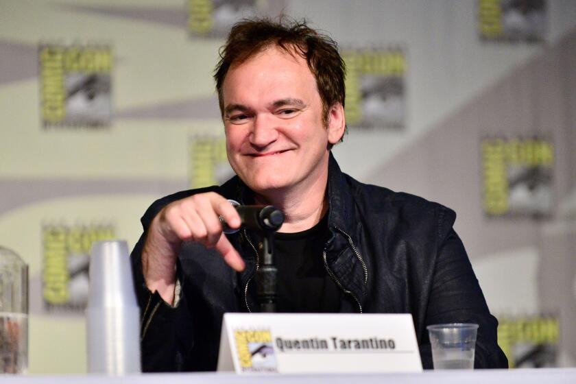 Quentin Tarantino speaks at Comic-Con in San Diego on July 27.