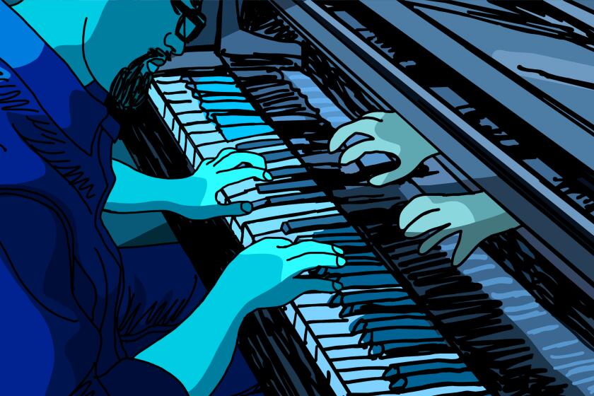 A scene from the animated film "They Shot the Piano Player."