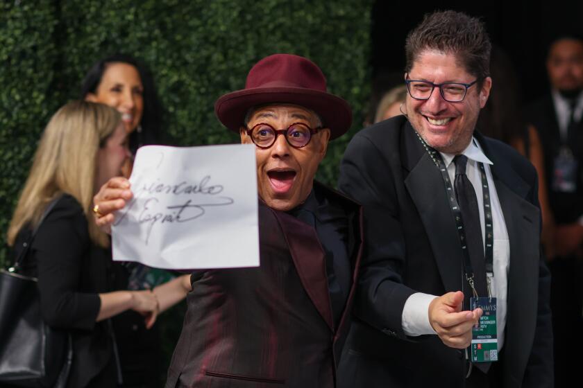 Los Angeles, CA - January 15: Giancarlo Esposito arriving at the 75th Primetime Emmy Awards at the Peacock Theater in Los Angeles, CA, Monday, Jan. 15, 2024. (Jay L. Clendenin / Los Angeles Times)