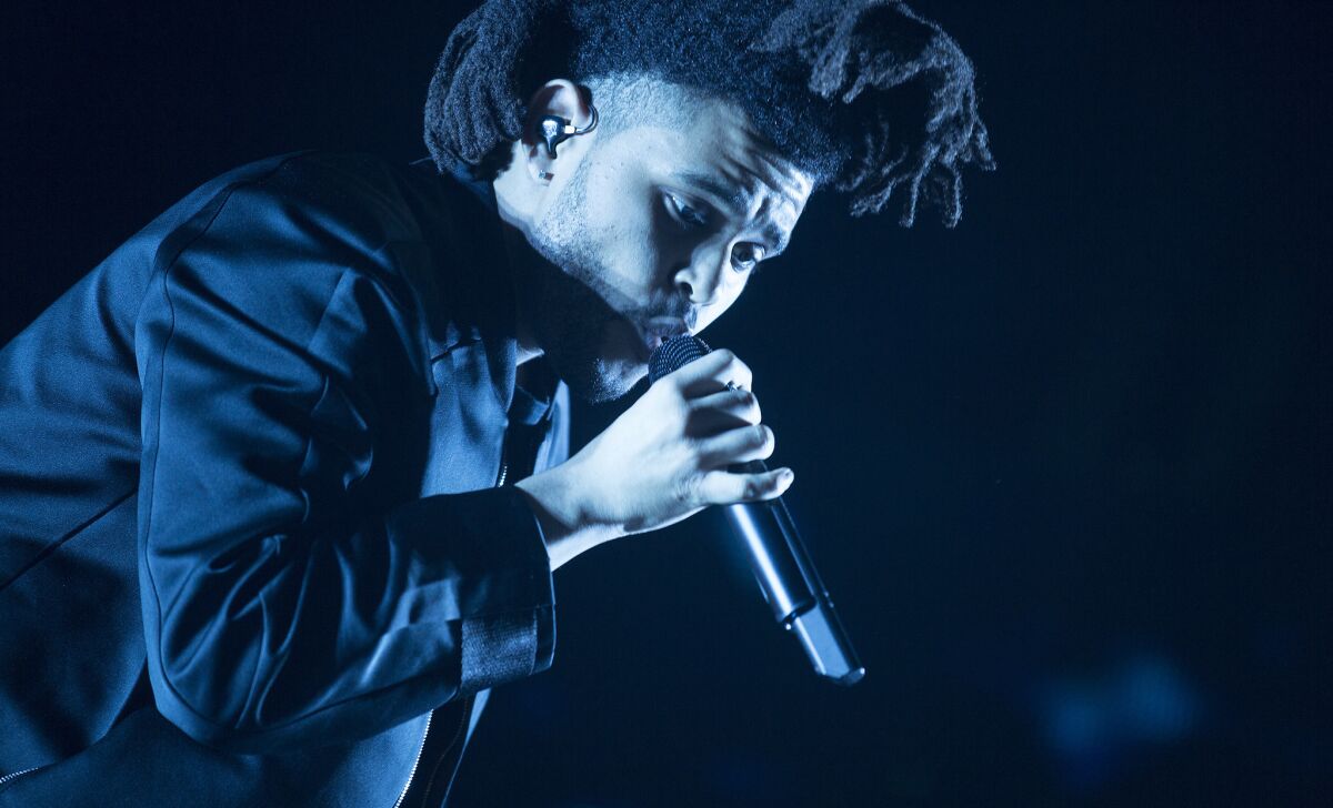 The Weeknd performs at the Coachella Valley Music and Arts Festival in April.