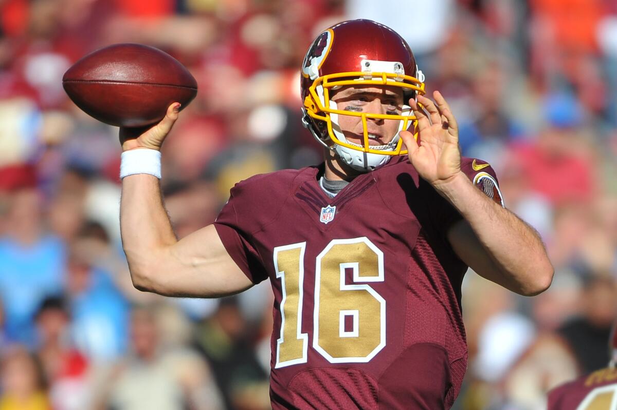 Third-string quarterback Colt McCoy led the Washington Redskins to a comeback victory over the Tennessee Titans on Sunday.