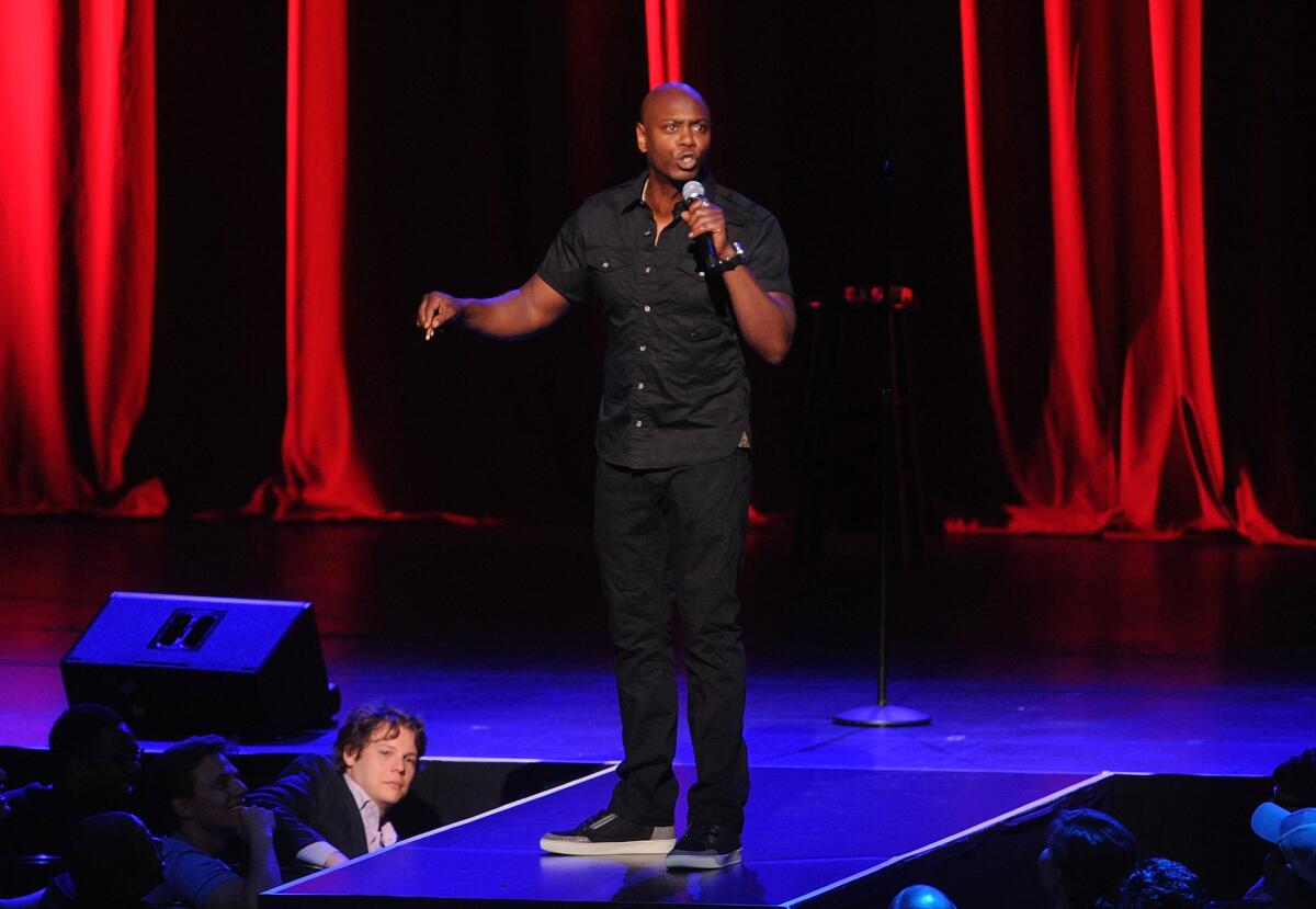 Dave Chappelle performs at Radio City Music Hall in New York on June 18.