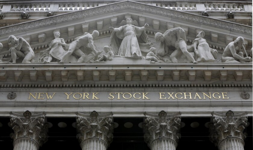 The New York Stock Exchange building.