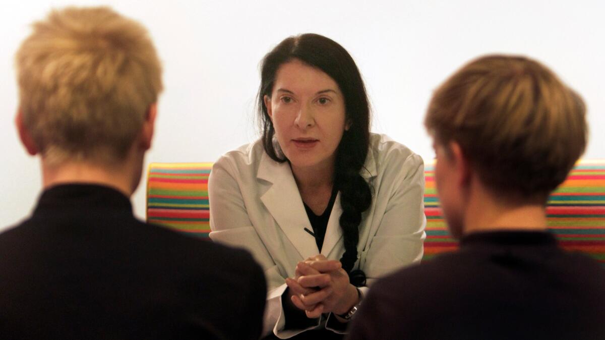 Performance artist Marina Abramovic in Los Angeles in 2011.