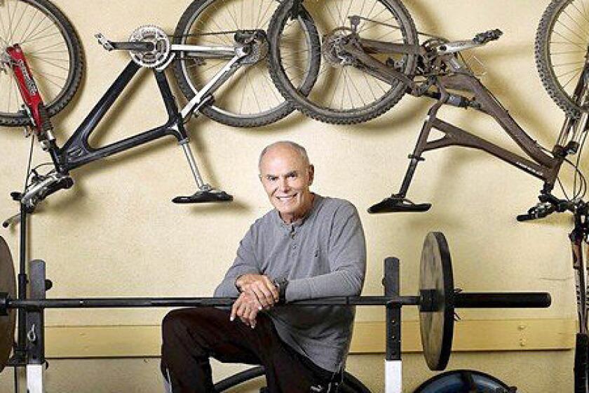John Saxon stays fit. The actor got his start as a teen model when after an agent spotted him in New York.