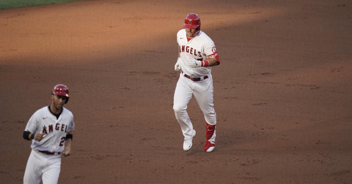 Trout Ties Angels' HR Record, Then Scores Winning Run