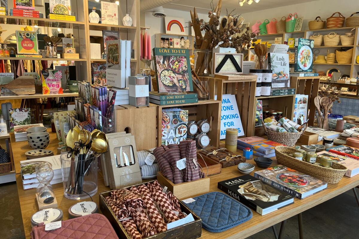 Burro lifestyle store on Abbot Kinney in Venice stock with various gift items.