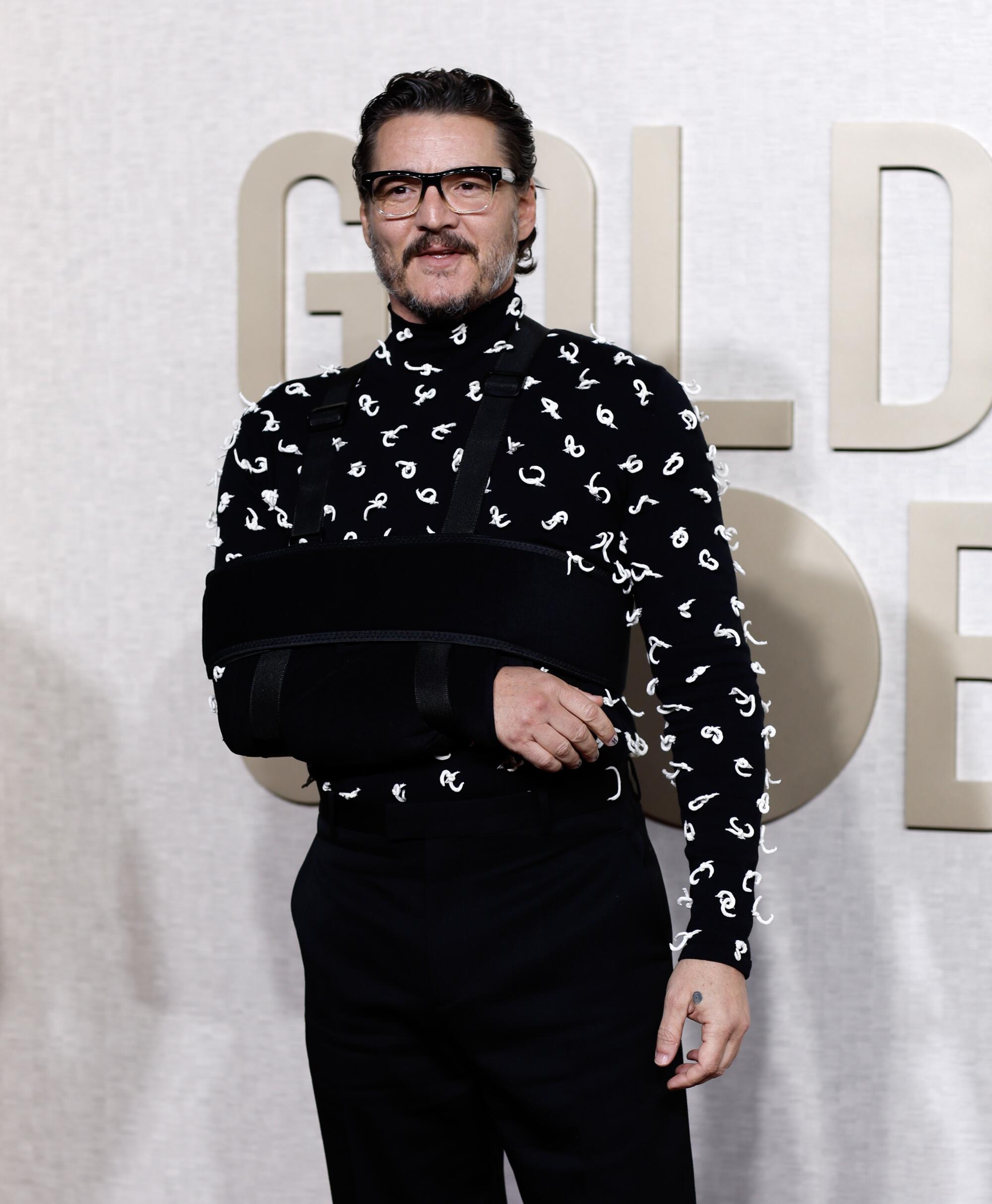 Pedro Pascal on the red carpet of the 81st Annual Golden Globe Awards held at the Beverly Hilton Hotel on January 7, 2024.