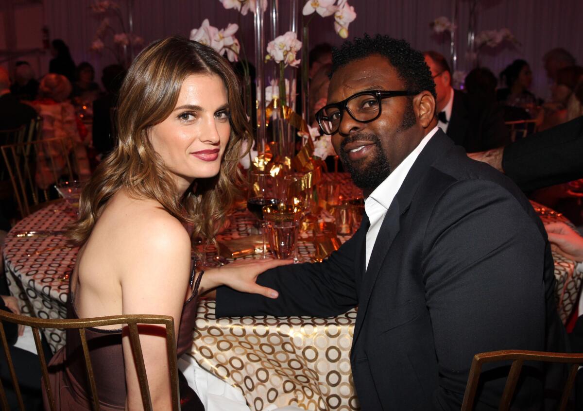 Actress Stana Katic and Edward Morrison attend the Los Angeles Music Center's 50th anniversary celebration on Saturday.