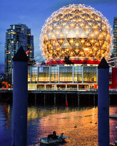 Science World, in Vancouver, occupies a geodesic dome that was built for the World Expo in 1986.
