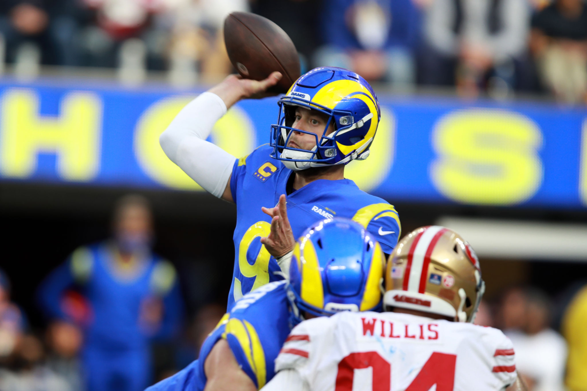 Matthew Stafford throws interceptions in Rams' loss to 49ers - Los Angeles  Times