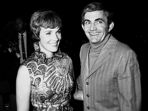 Actress Julie Andrews and her husband, producer-director Blake Edwards, make one of their rare public appearances to attend the celebrity premiere of her latest picture, "Darling Lili," on June 19, 1970, in Hollywood. Edwards produced and directed the film starring her and Rock Hudson. See full story