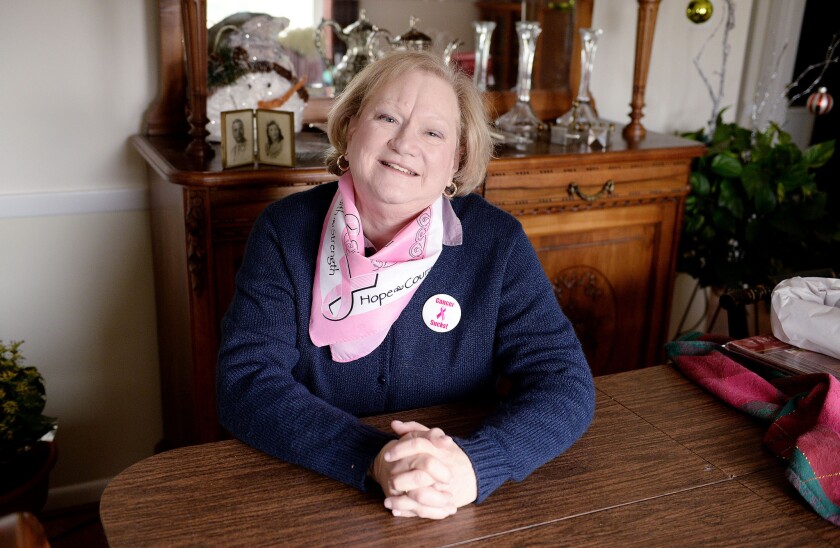 Cancer survivor Lisa Gray in her house in Alexandria, Va. Gray was diagnosed with Leukemia in 2013 and the new health plan made available through the Affordable Care Act saved her life.