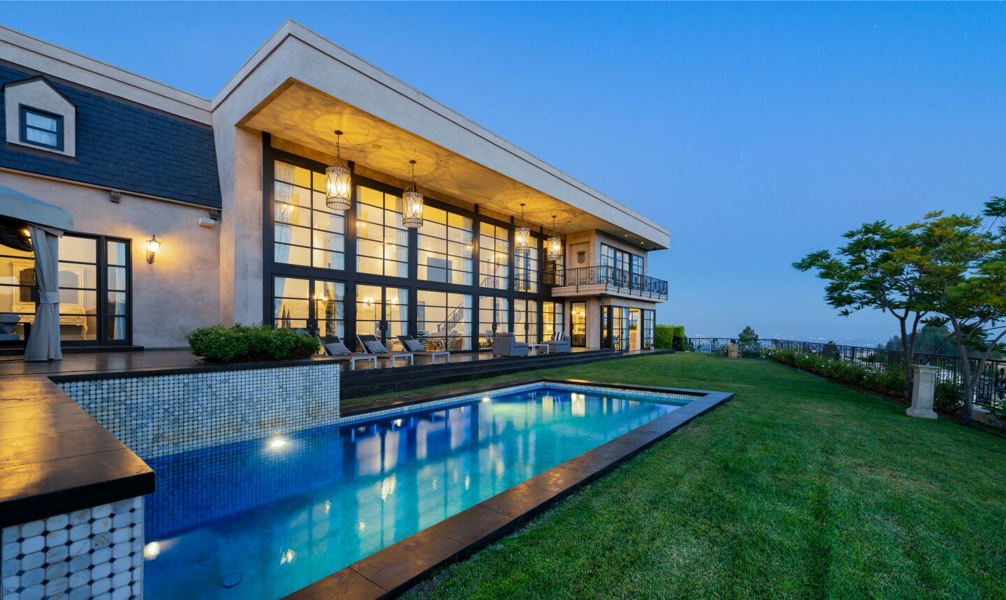 The saltwater pool.