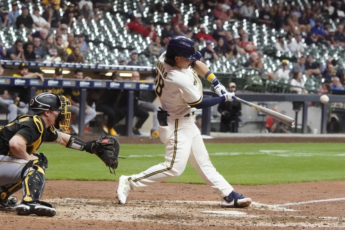 Brewers rookie calls out his wife after hitting walk-off home run