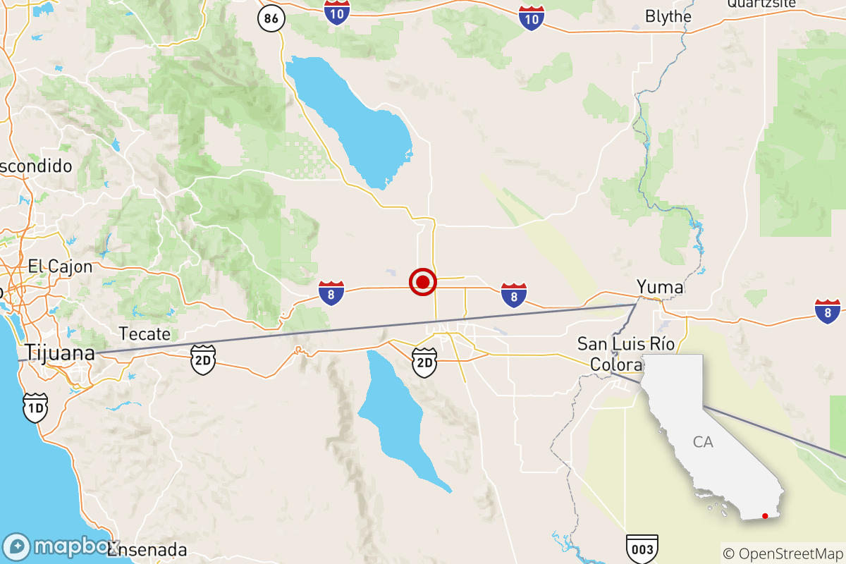 A magnitude 4.0 earthquake was reported at 6:13 p.m. Monday.
