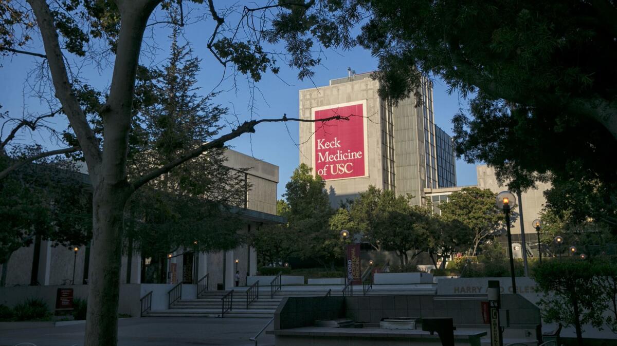 The campus of the Keck School of Medicine of USC.