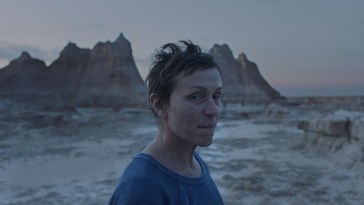 Frances McDormand is in the film "Nomadland," part of the virtual San Diego International Film Festival running Oct. 15-18.