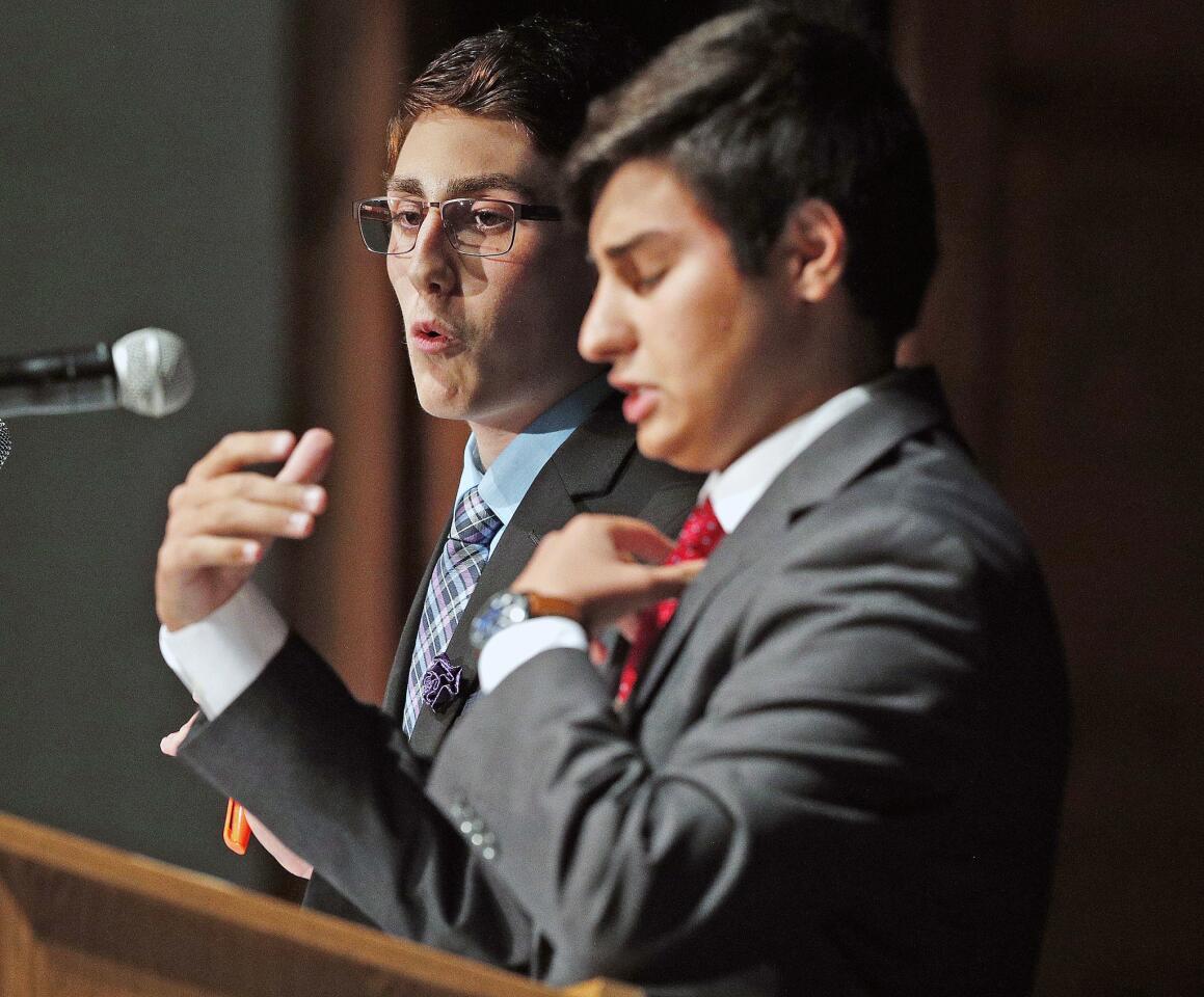 Photo Gallery: First political speech debate at Burbank High School