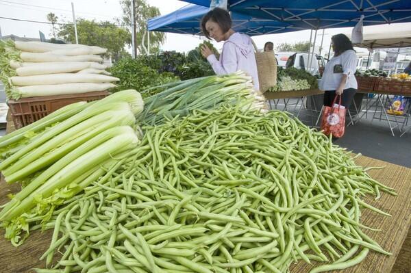 At the farmers market