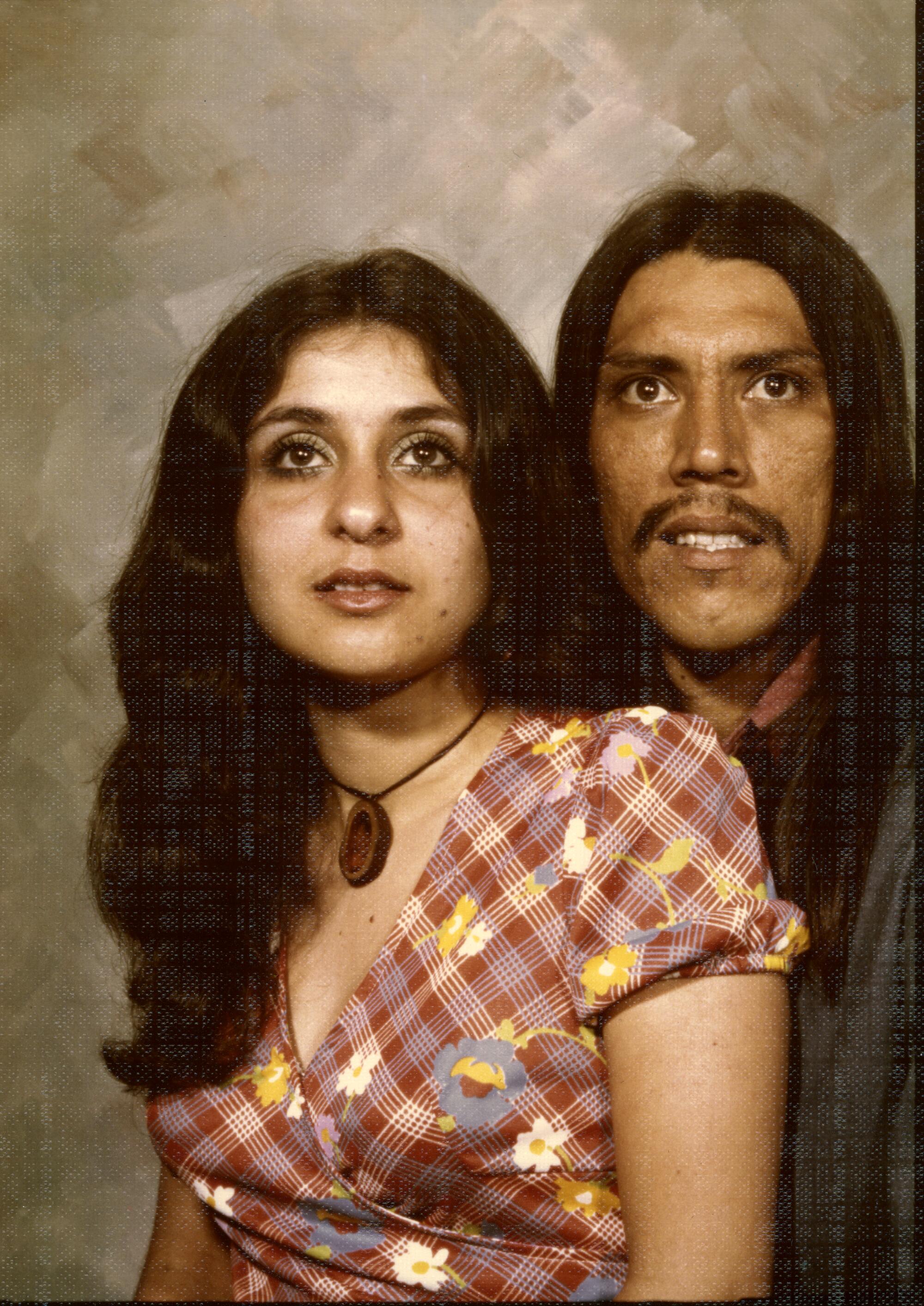 Danny Trejo and his wife in an old photo