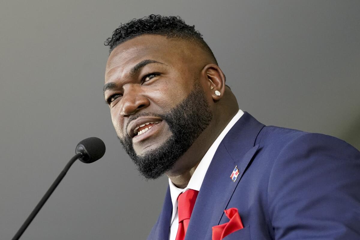 ARCHIVO - El dominicano exaltado al Salón de la Fama, David Ortiz