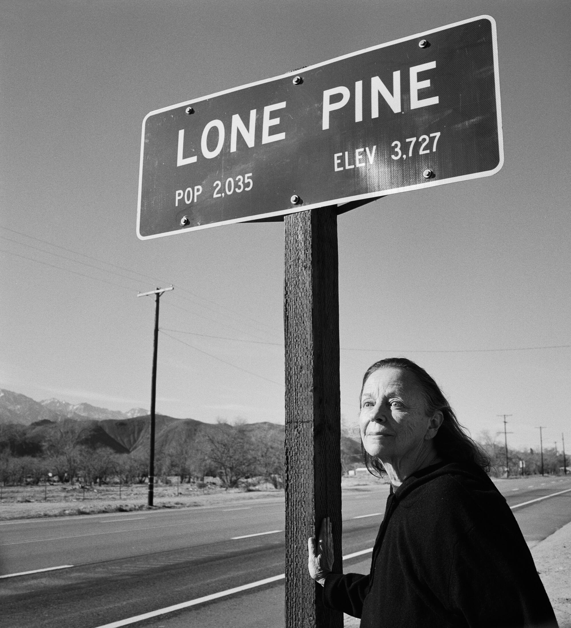 Author Marianne Wiggins in the California desert.