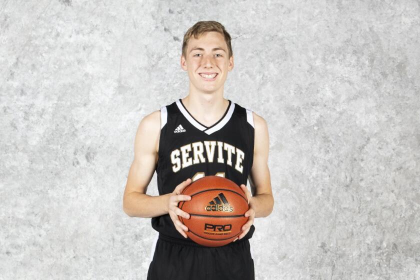 Andrew Cook of Servite scored 47 points in a basketball game against La Habra on Wednesday.