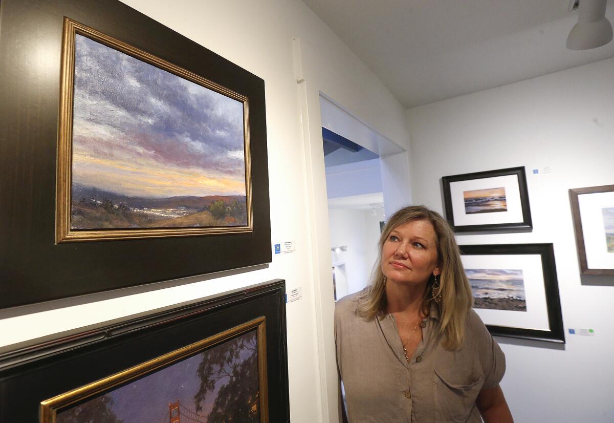 Artist Denise Busony, with her piece "Almost There," claimed third place in LPAPA's "From Dusk to Dawn" juried art show.