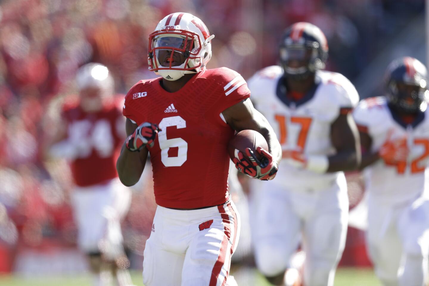 Wisconsin's Corey Clement runs for a touchdown during the second half.