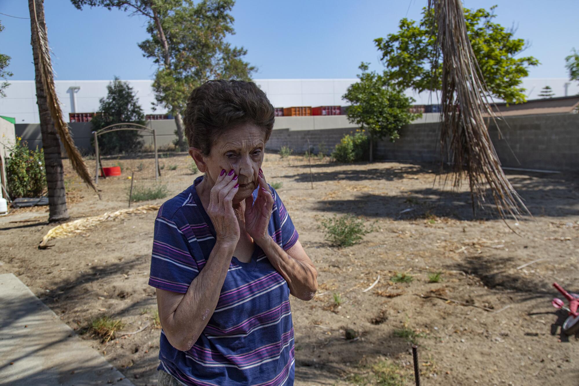 Warehouses squeeze out residents in Fontana.